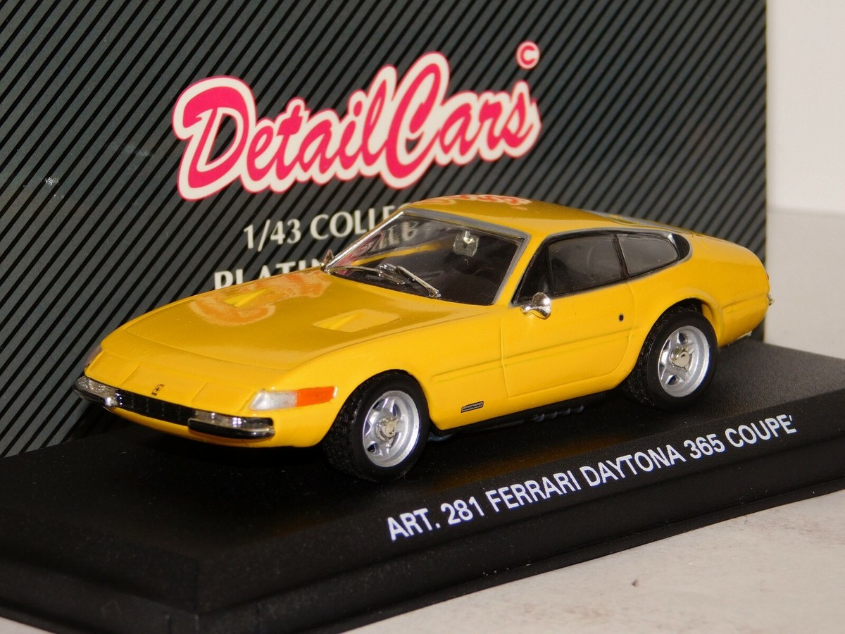 FERRARI DAYTONA 365 COUPE YELLOW DETAIL CARS ART 281 1/43 | eBay