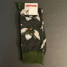 New Loot Crate Gremlins Stripe Crew Socks, 10-13 Warner Bros. E