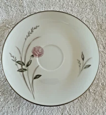 Kimberly Cecelia Saucer(s) Vintage Japan 6” Wide Elegant Rose White Pink Green