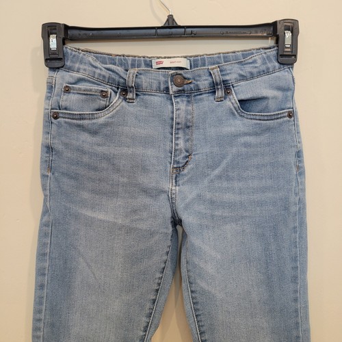Levi's Girls Bootcut Jeans Sz 14 Regular Lt. Wash 5-Pkt Red Tab Adjustable Waist - Picture 2 of 8