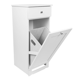 Badezimmerunterschrank Toilettenschrank mit Schublade und Wäschekorb