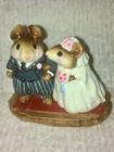 WEE FOREST FOLK MINT  WEDDING PAIR/COUPLE 1982 WITH BOX  — photo 1