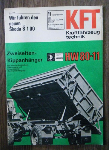 Kraftfahrzeugtechnik KFT 11/69 Leyland-Dieselmotor Skoda S 100 Motorräder BMW