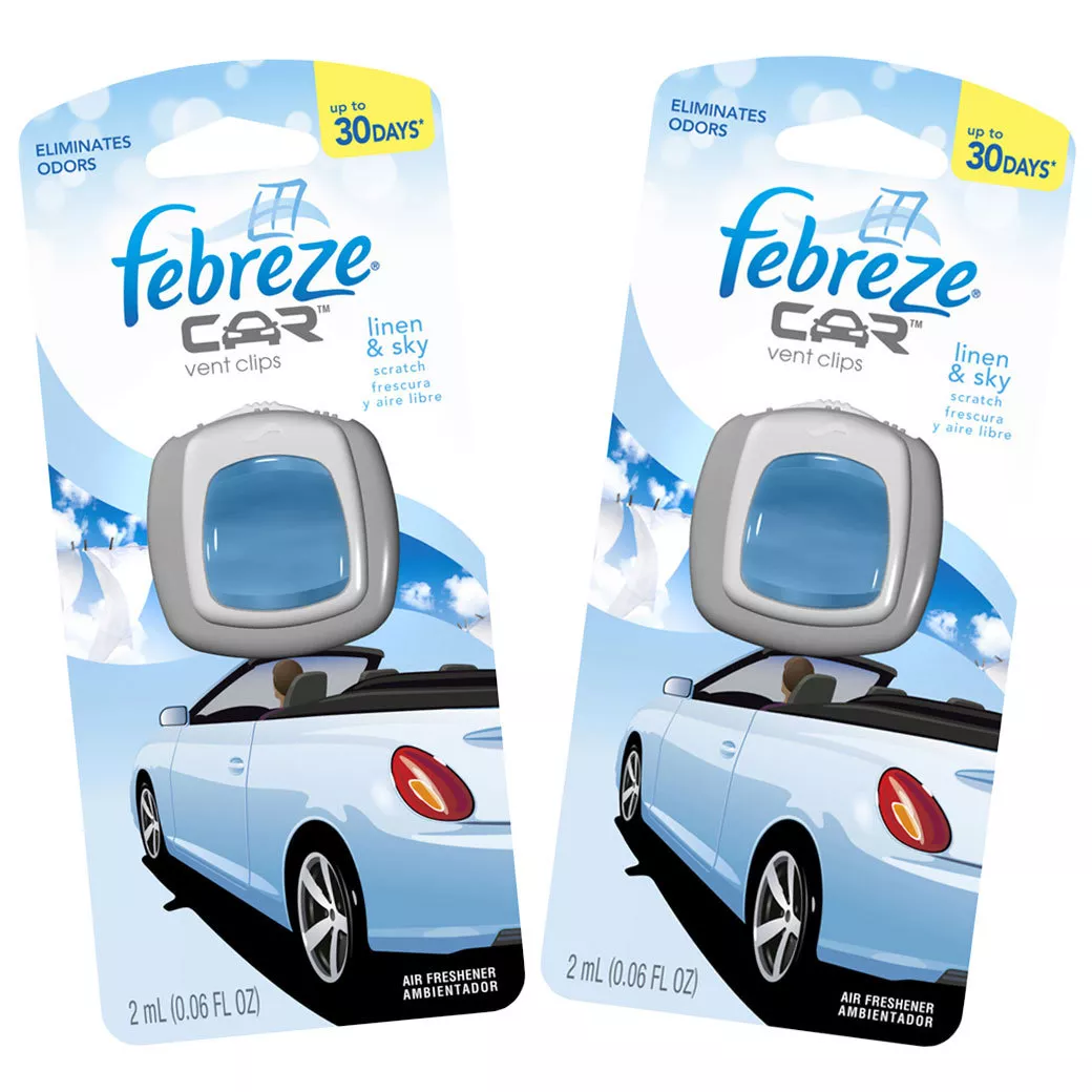 Febreze Car Odor Eliminating Air Freshener, Midnight Storm, 2 Count 