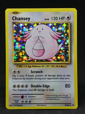 2016 chansey pokemon card Chansey Holo. Evolutions #70. NM Rare 2016 Pokemon card