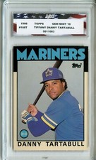 1986 Topps Traded Tiffany #108T Danny Tartabull Rookie Card AGC 10 Gem Mint