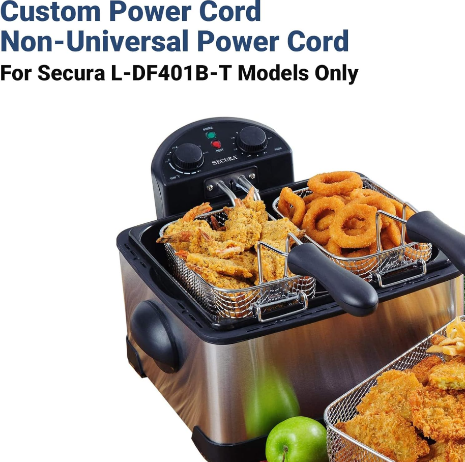 Deep Fryer Power Cord Fit Masterbuilt and Butterball Turkey