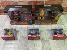 MetalFigs Transformers Optimus Prime & Bumblebee 4-Inch Figures & 3 Metal Minis