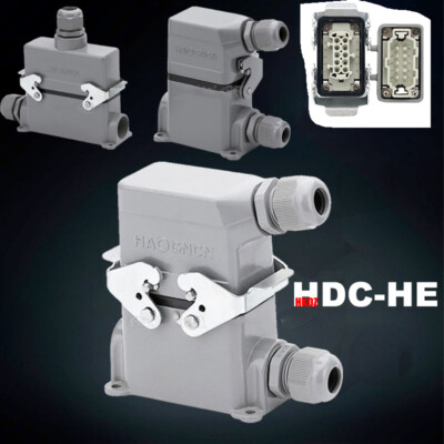 16A 6~24 Pins HDC-HE Heavy Duty Connectors Industrial Waterproof Aviation Plugs