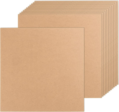 24 Pack MDF Wood Board for Crafts 12X12X1/8 Inch-3 Mm Thick Medium Density  - Picture 1 of 7