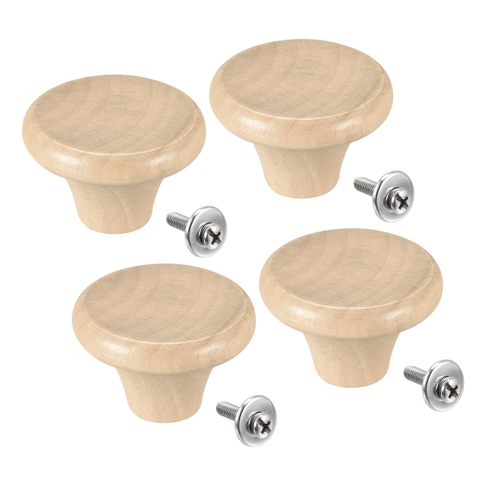 Universal Olla Tapa Perilla Madera Perilla 45x29mm para Sartén Olla Tapa, 4pzs