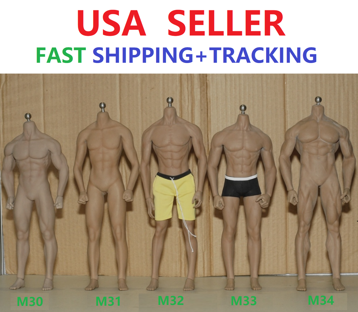 Phicen TBLeague 1/6 Super Flexible Male Muscular Seamless SUNTAN