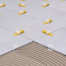 Small Tile Levelling Clips 1mm Tile Levelling System In White Plastic Material