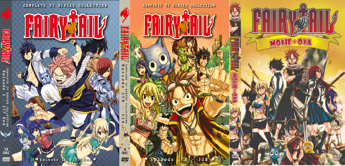 ANIME FAIRY TAIL COMPLETE TV SERIES VOL.1-328 END + 2 MOVIE DVD ENGLISH  DUBBED