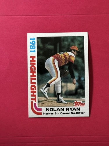 1982 Topps Baseball Card #5 1981 Highlight NOLAN RYAN - Houston Astros