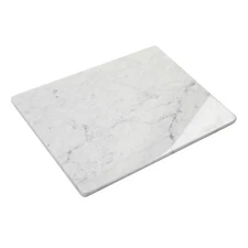 Marble Pastry Board, White Carrara Marble Cutting Board 16 x 12 Inches with N...