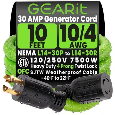 30A Generator Extension Cord - Manual Transfer Switch