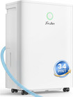 FreAire 2500Sq.Ft Dehumidifier, 34Pint Dehumidifiers for Home, Quiet Dehumidifie