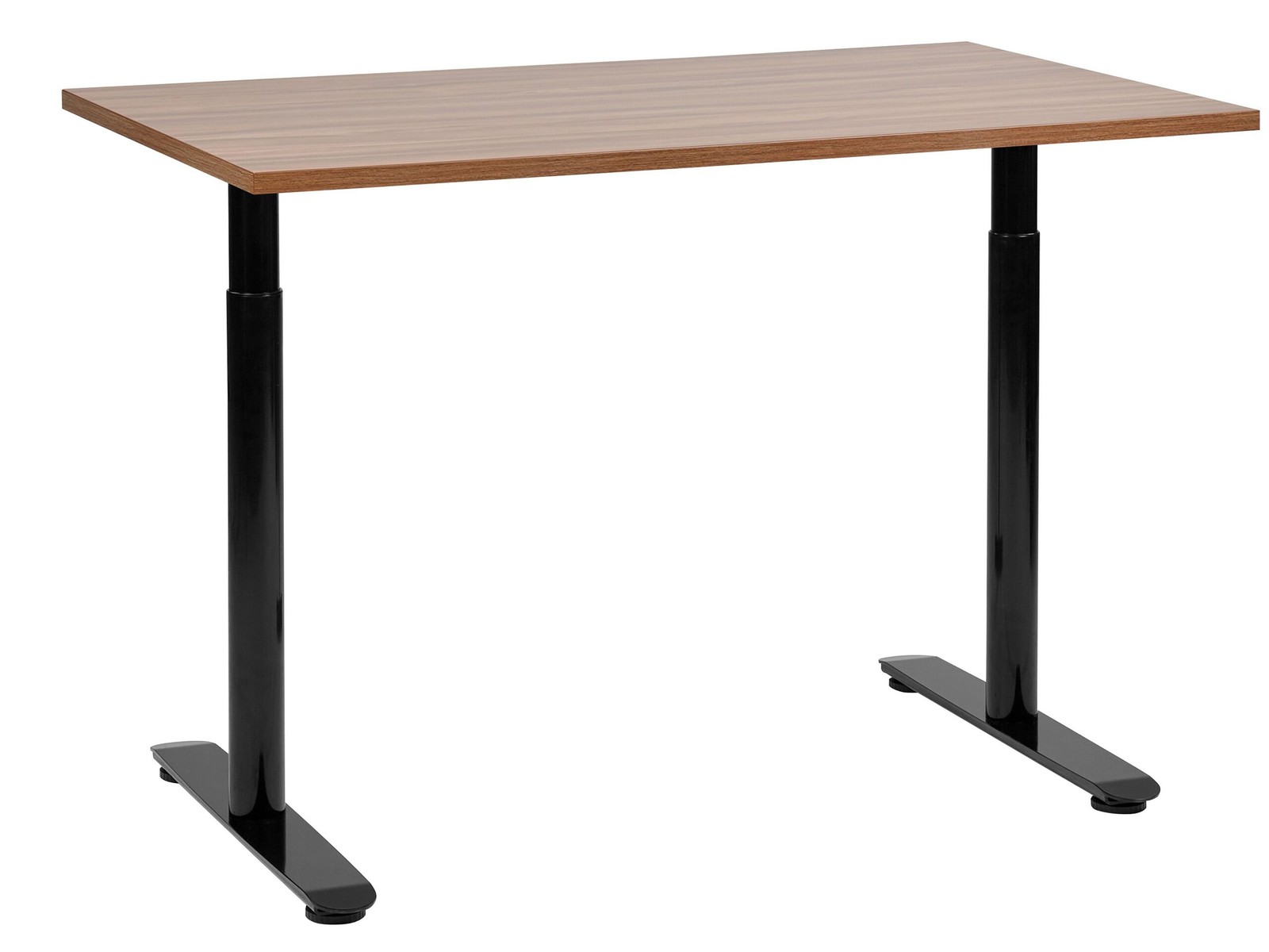 Scrivania regolabile manualmente legno scuro e nero 120 x 72 cm DESTINAS