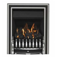 Valor Allure Full Depth Convector Gas Fire  Inlay Trim Black/Chrome - FRET BLACK