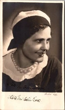 Vintage 1932 Signed Portrait Postcard of Káta Mátéinková