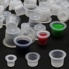 300Pcs Assorted Disposable Tattoo Ink Caps - Prevents Spillage and Mess