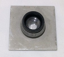 Ilex Paragon Anastigmat f;4.5 3-1/2 in. Lens On Lens Board Vintage