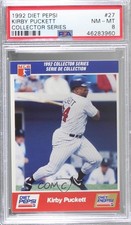 1992 Diet Pepsi Collector's Series Kirby Puckett #27 PSA 8 HOF 00ab