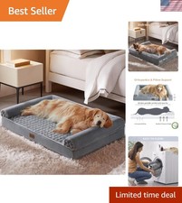 Comfortable U-Shaped Large Dog Bed with Removable Cover - Ideal for 60 lbs Dogs