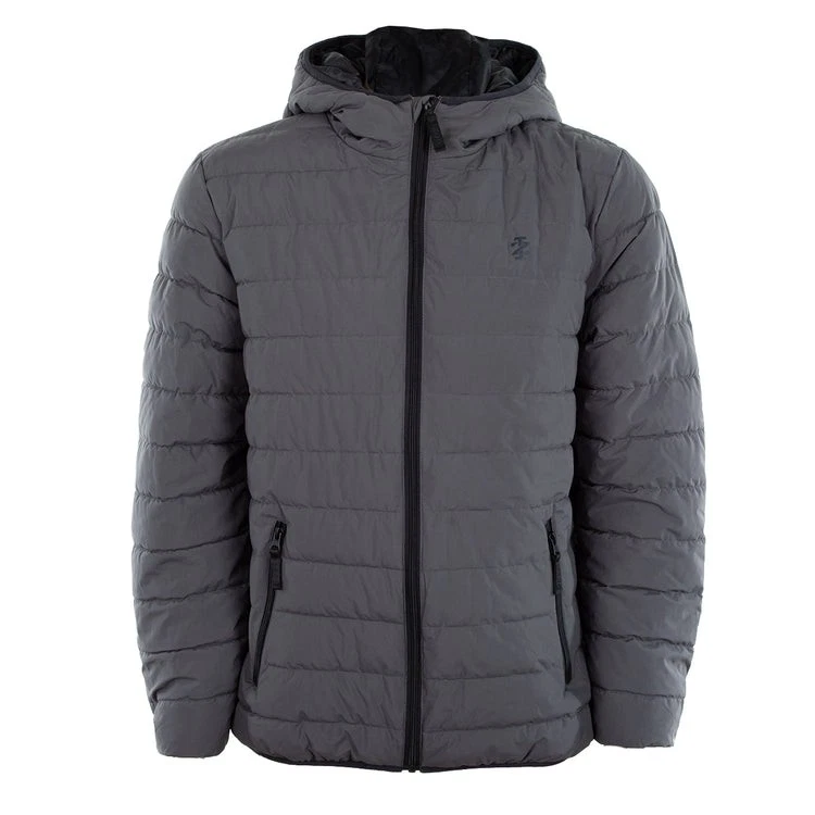 IZOD MEN'S PACKABLE PUFFER JACKET IZ293X - SIZE: MEN L - IRON GATE
