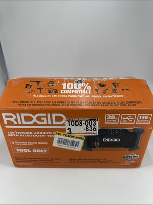 #ad #ad Ridgid 18V Hybrid Jobsite Radio W Bluetooth Technology Tool Only Model R84089B $89.95