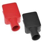Gummi-Schutzkappe für Polklemmen gerade Rot (+) & Schwarz (-) Batterie KFZ