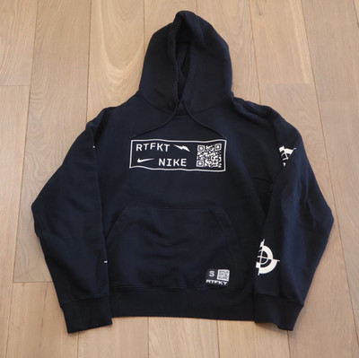 Nike x RTFKT QR Code Black Hoodie size Large | Used in Excellent Condition