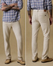 Faherty Stretch Terry 5-Pocket Pants Stone Me...