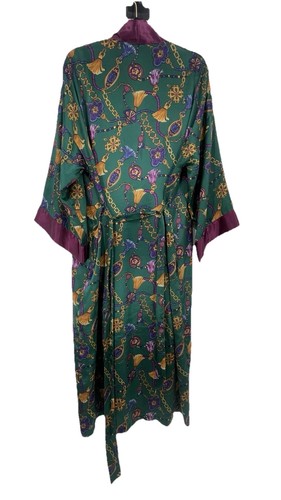Kimono vintage Victoria’s Secret etichetta oro trasparente accappatoio catena gioiello barocco - Foto 4 di 15