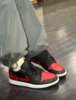 Nike Air Jordan Low Shoes Black Varsity Red White 553558-067 Men's