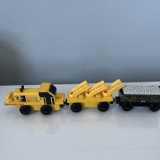 Thomas  Friends Wooden Railway Train Tank - Sodor Railway Repair Cars Set x3