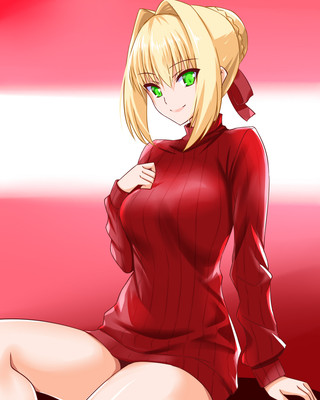 Anime girls fate series extra ccc nero claudius hairbun Custom Gaming Mat Desk