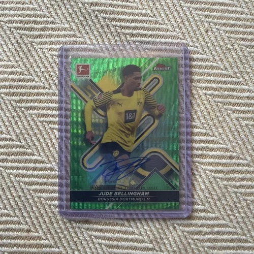 2021-22 Topps Finest Bundesliga Jude Bellingham Autograph Green Wave 15/30