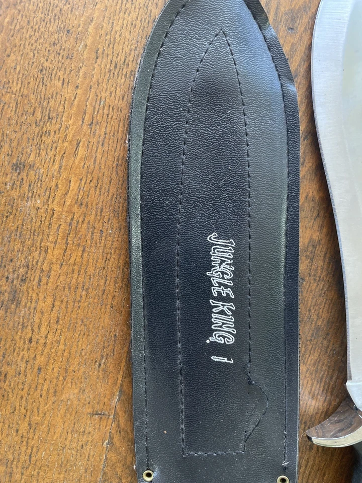 Cuchillo de hoja fija Jungle King 1 - Sierra borde superior espiga completa 13" eclosionado Foto 2 de 4