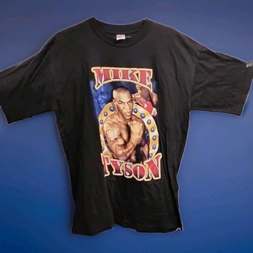 Vintage Mike Tyson Iron Boxing T Shirt XXL USA Athletic Russia Double Sided