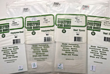 7x Evergreen StripStyrene Expo Sheets Clear Assorted Scale Model Mixed Job Lot
