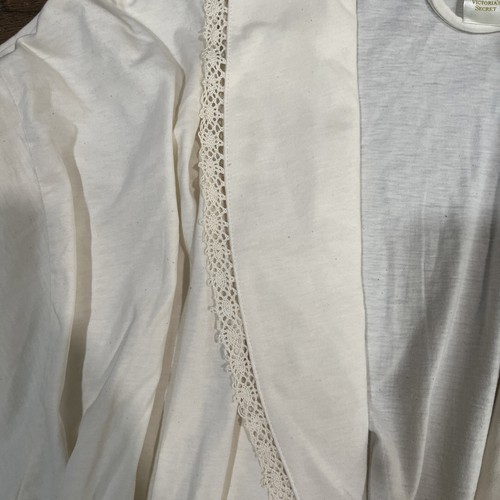Victorias Secret M/L Full Length 100% Cotton Cream LONDON - Picture 6 of 6