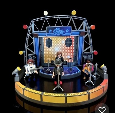 Playmobil 5602 City Life Pop Stars Rock Band Nearly Complete with box Works