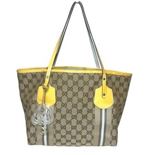GUCCI Tote Bag GG canvas canvas enamel 211971 Free shipping Used