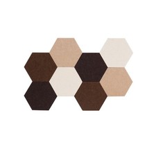 Hexagon Felt Bulletin Board Tiles Self Adhesive Pin Board Wall Camel 8 PCS