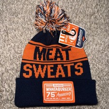 NEW Magellan Outdoors x Whataburger Meat Sweats Beanie Blue/Orange 75th Hat Cap