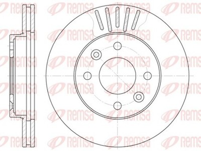 2x REMSA Bremsscheibe 6080.10 für NISSAN CLIO RENAULT FC0 19 KC0 KANGOO 238mm 2