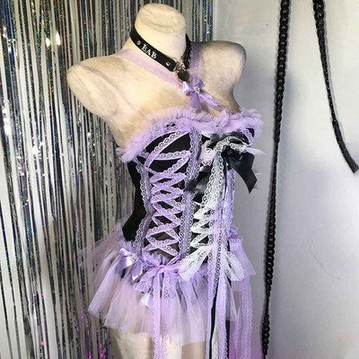 Goth Dress Y2K Street Wear Women's Emo Clothing Grunge Gothic Punk Rock Clothes