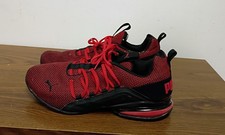 Puma Axelion Red Black Running Training Shoes Men's Size 11 192488-03